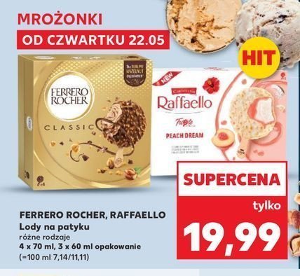 Lody peach dream Raffaello promocja