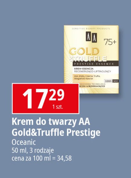 Krem do twarzy 75+ Aa gold & truffle promocja w Leclerc