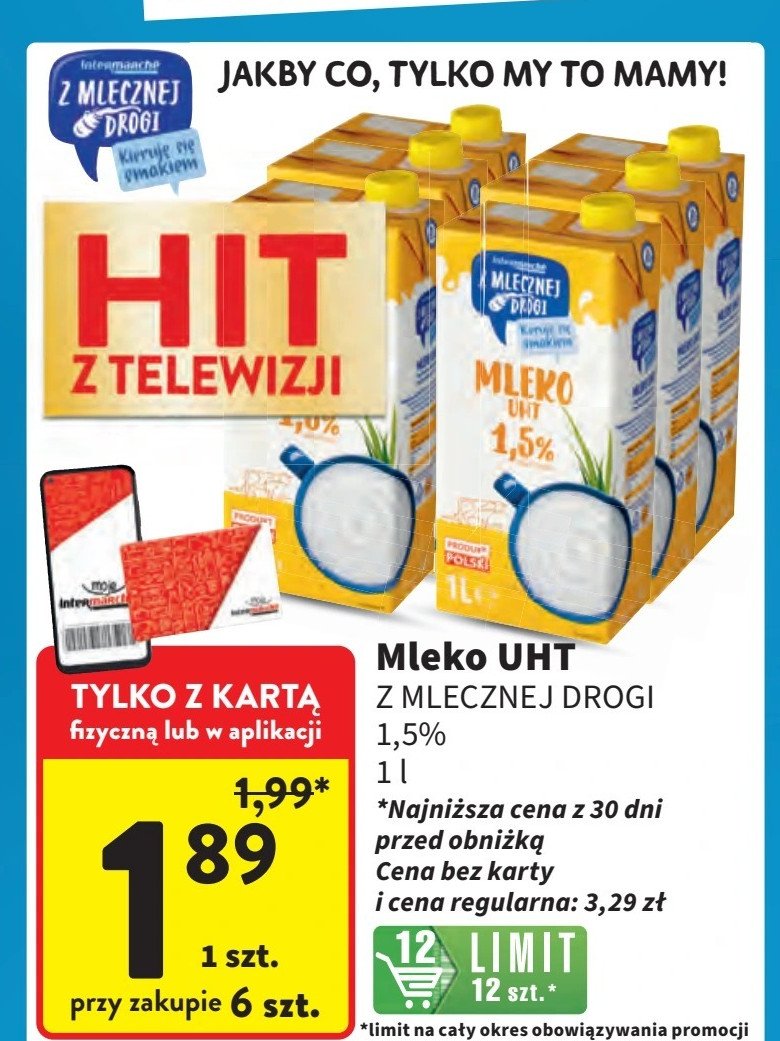 Mleko 1.5 % Z mlecznej drogi promocja