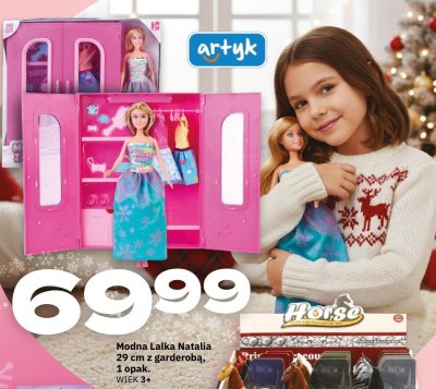 Modna Lalka Natalia 29 cm z garderobą, 1 opak. promocja w Twój Market