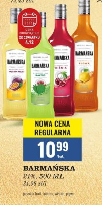 Likier Barmańska 21% 500ml passion fruit, kaktus, wiśnia, pigwa promocja w Biedronka