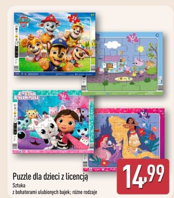 Puzzle dla dzieci z licencją promocja w Aldi