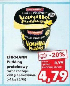Deser wysokobiałkowy vanilla pudding Ehrmann high protein promocja