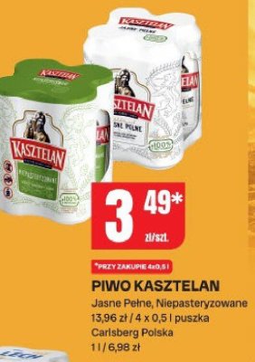 Piwo Kasztelan Jasne Pełne, Niepasteryzowane Carlsberg Polska promocja w Chorten