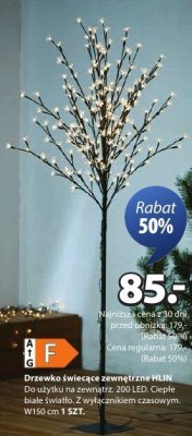 Drzewko świecące zewnętrzne HLIN 200 LED promocja w Jysk