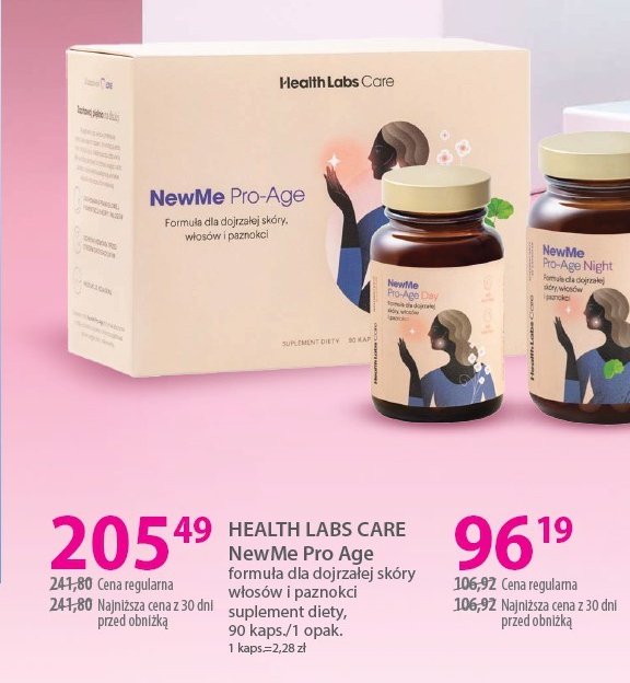 Suplement pro-age Health labs care new me promocja w Hebe