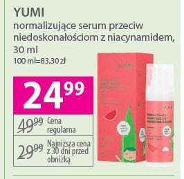 Normalizujące serum przeciw niedoskonałościom Yumi cosmetics promocja
