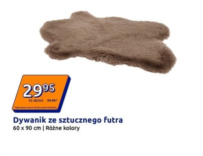 Dywanik ze sztucznego futra 60 x 90 cm promocja w Action
