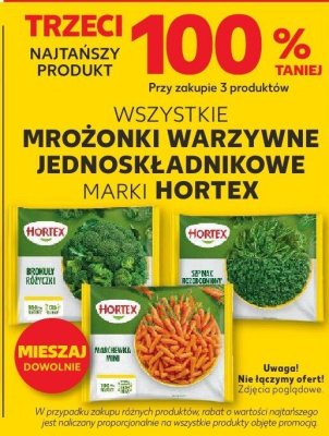 Mrożonki warzywne jednoskładnikowe wszystkie rodzaje promocja w Kaufland