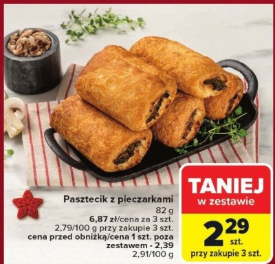 Pasztecik z pieczarkami promocja w Carrefour Market