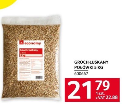 Groch łuskany połówki 5 KG economy promocja w Selgros