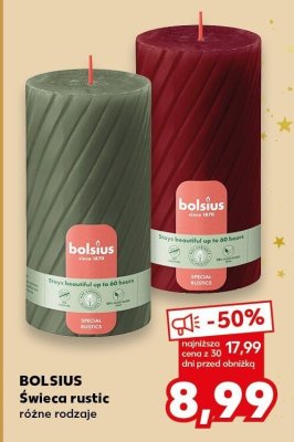 Świeca rustic BOLSIUS różne rodzaje promocja w Kaufland