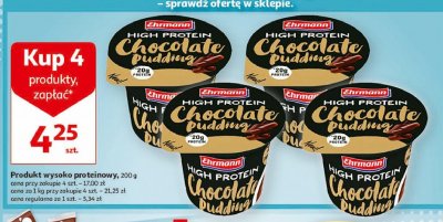 Deser chocolate pudding Ehrmann high protein promocja