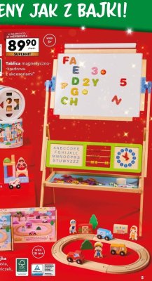 Tablica magnetyczno-kredowa z akcesoriami Ele Fun promocja w Biedronka