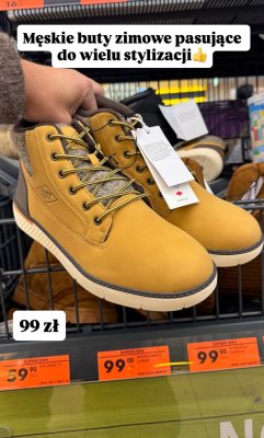 Buty zimowe męskie Biedronka promocja w Biedronka