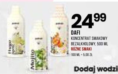Koncentrat smakowy bezalkoholowy Dafi, 500 ml promocja w Drogerie Natura