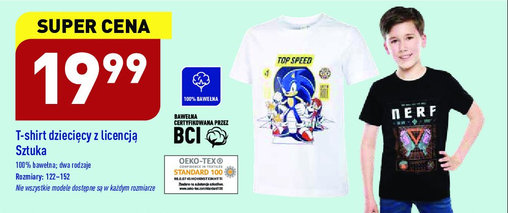 T-shirt dziecięcy 122-152 sonic promocja