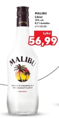 Likier MALIBU 18% alk. 0,7 l butelka promocja w Kaufland
