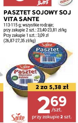 Pasztet sojowy klasyczny Sante promocja