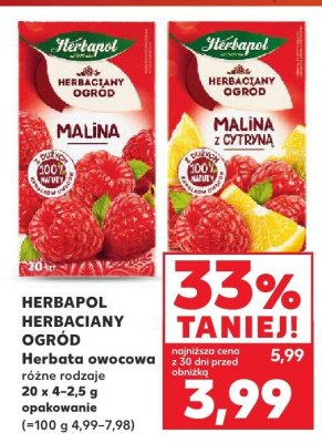 Herbaciany ogród herbata owocowa różne rodzaje promocja w Kaufland
