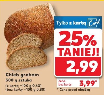 Chleb graham 500g promocja w Kaufland