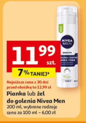 Pianka do golenia łagodząca Nivea men sensitive promocja
