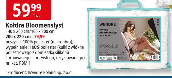 Ko艂dra bloomenslyst 140 x 200 cm Wendre promocja