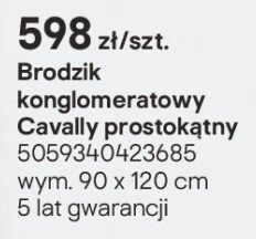 Brodzik konglomeratowy Cavally prostokątny promocja w Castorama