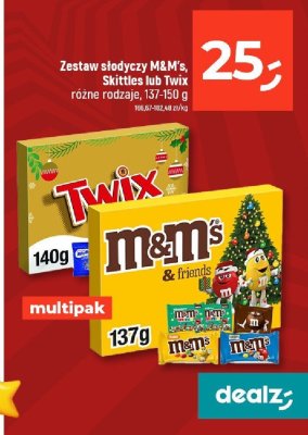 Zestaw słodyczy M&M's, Skittles lub Twix promocja w Dealz
