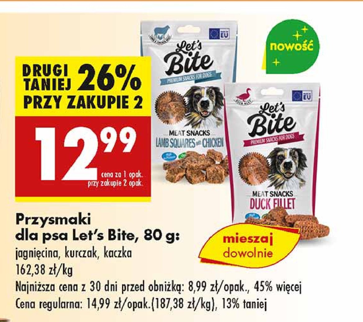 Przysmaki dla psa z kaczk膮 Let's bite promocja