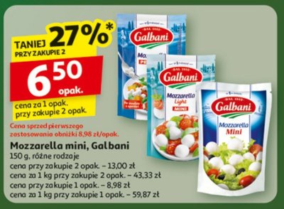 Mozzarella mini, Galbani promocja w Auchan