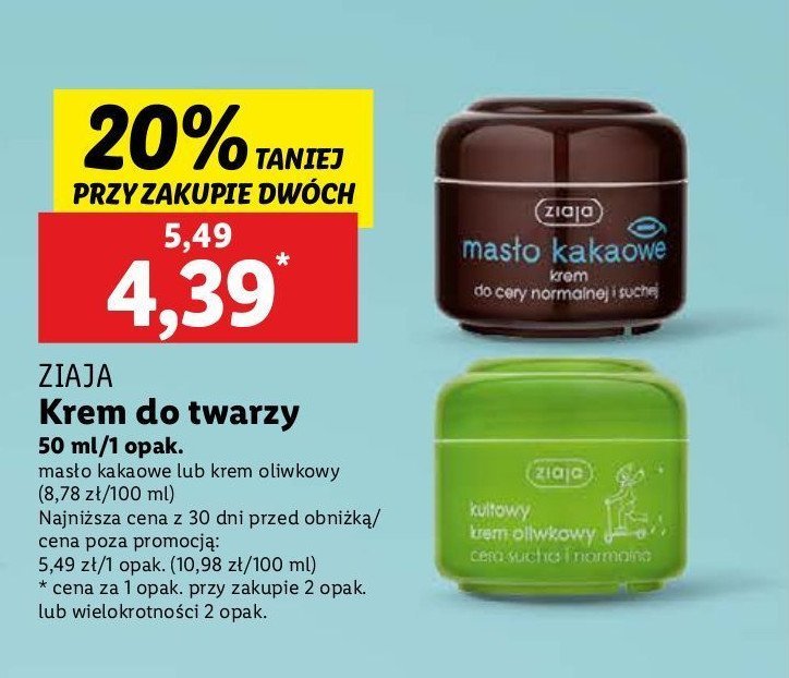 Naturalny krem oliwkowy cera sucha i normalna Ziaja oliwkowa promocja