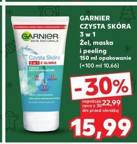 Żel-peeling-maseczka Garnier czysta skóra 3in1 promocja w Kaufland