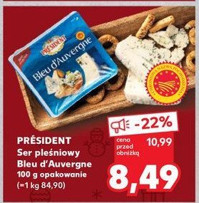 Bleu d'auvergne valmont President promocja w Kaufland