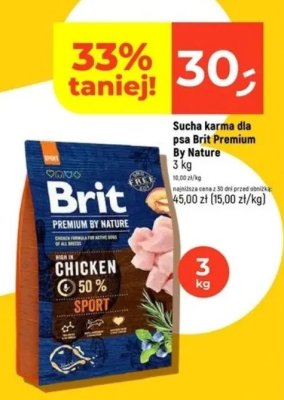 Sucha karma dla psa Brit Premium By Nature promocja w Dealz