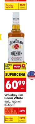 Whiskey Jim Beam White 40%, 700 ml promocja w Biedronka