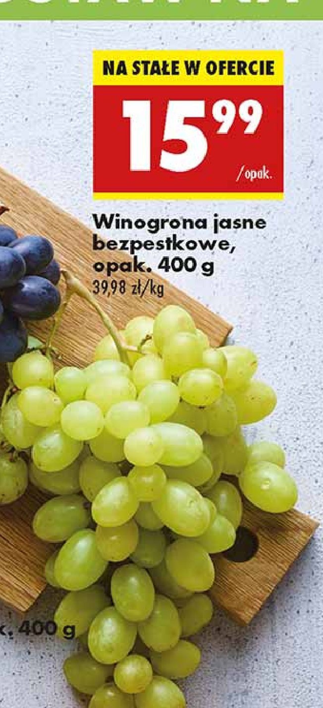 Winogrona jasne bezpestkowe promocja