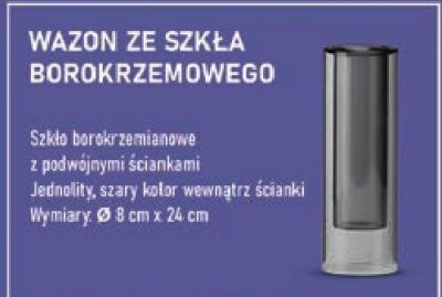 Wazon ze szkła borokrzemowego promocja w Stokrotka
