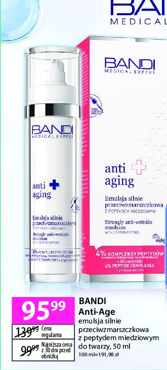 Emulsja silnie przeciwzmarszczkowa Bandi anti-aging care promocja w Hebe