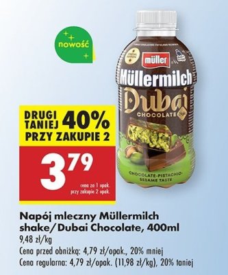 Nap贸j dubai chocolate Mullermilch promocja