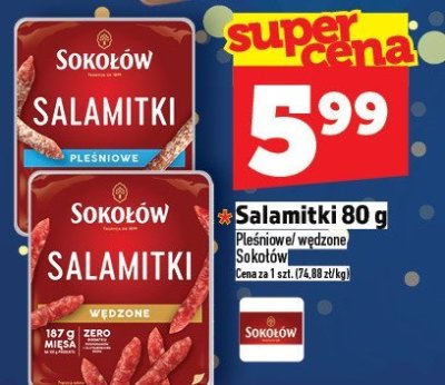 Salamitki 80 g pieśniowe promocja w TOPAZ
