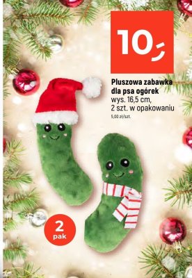 Pluszowa zabawka dla psa ogórek wys. 16,5 cm, 2 szt. w opakowaniu promocja w Dealz