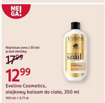 Olejkowy balsam do ciała Snail promocja w Rossmann