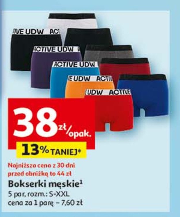 Bokserki męskie s-xxl promocja w Auchan