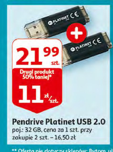 Pendrive usb 2.0 x-depo 32 gb czarny Platinet promocja