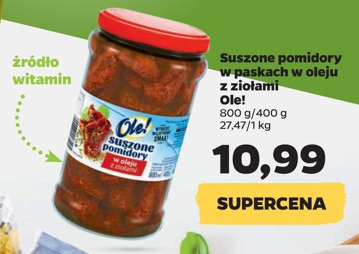 Suszone pomidory z kaparami i ziołami w oleju Ole! promocja