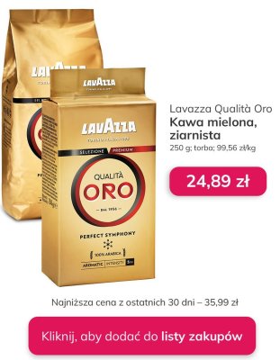 Kawa ziarnista Qualità Oro 250 g promocja w Stokrotka