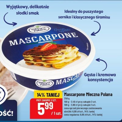 Mascarpone Mleczna Polana promocja w POLOmarket