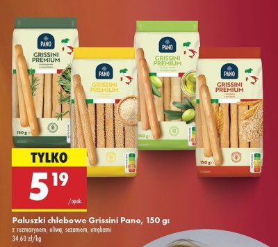 Paluszki chlebowe grissini z otrębami Pano promocja