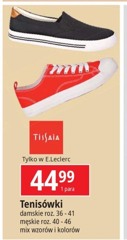 Tenisówki męskie roz. 40-46 Tissaia promocja